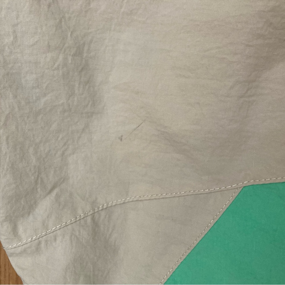 Zara Kids Tan Green Retro Stripe Hooded Windbreaker Raincoat 18 24 months - Picture 7 of 7